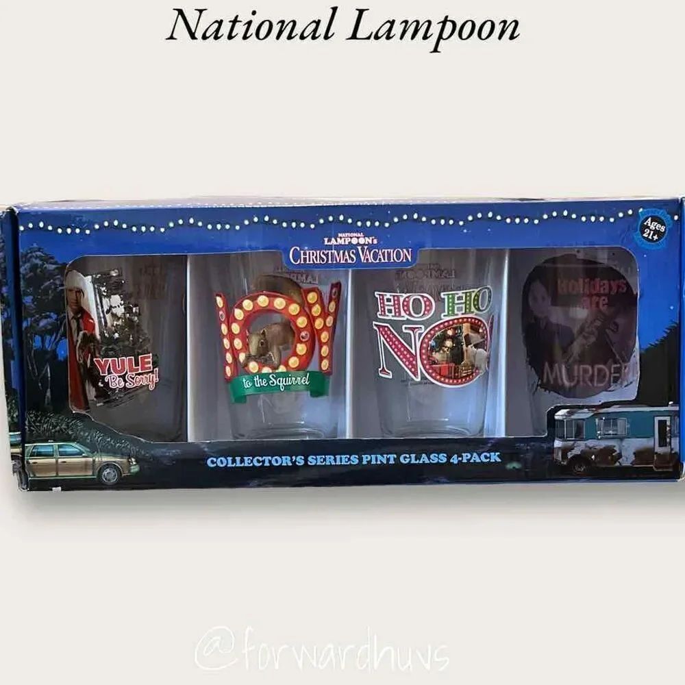 4 Pack 16 oz National Lampoon’s Christmas Vacation 2015 Glasses